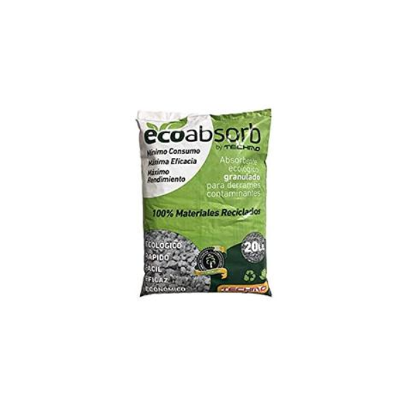 Absorbente Ecológico industrial, para todo tipo de derrames-Ecoabsorb (Bolsa de 3 litros y 20 litros)