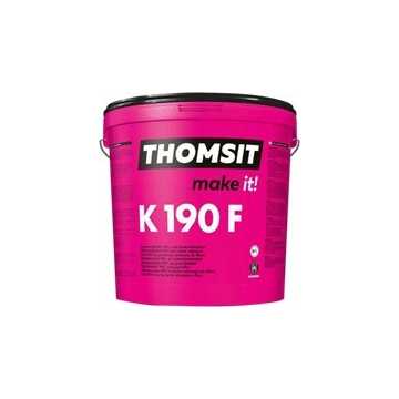 Adhesivo suelo reforzado con fibras, para pegado de revestimientos pvc y goma- K 190 F THOMSIT (Cubo 13 kg.)